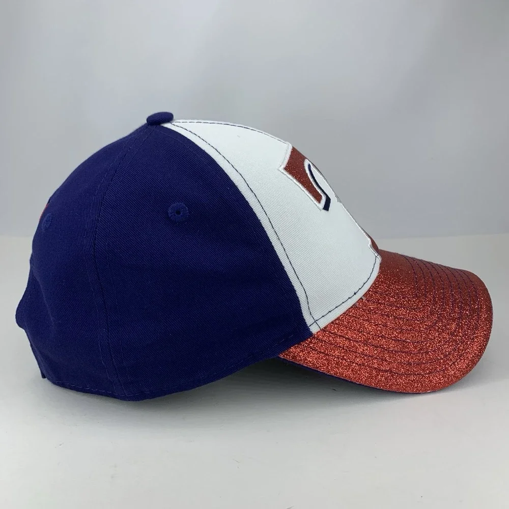Texas Rangers Hat Shimmer Red Glitter MLB New Era 9Forty Adjustable Baseball Cap
